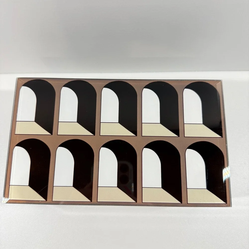 Richmond Interiors Vaya Small Storage Box Glass Jewelry Geometric Arch Arcade 8